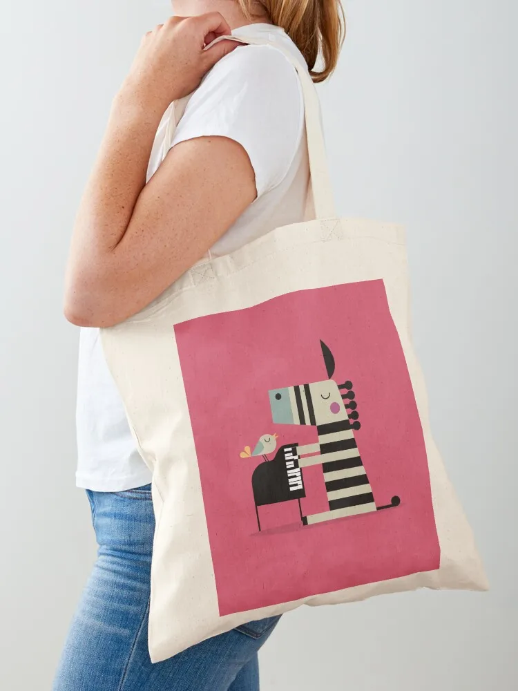 

Music Zebra Tote Bag woman shopping bag Portable shopping bag luxury women Canvas stote
