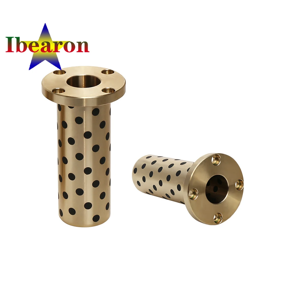 1PCS LMF20L Runde Flansch Linear Lager Graphit Kupfer Hülse Selbst-schmierende Öl Freie Buchse 3D Drucker Teile