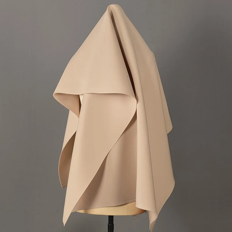 Camel Brown Thick Knitted Fabric Four Ways Elastic for Sewing Dresses Clothes by Half Meter