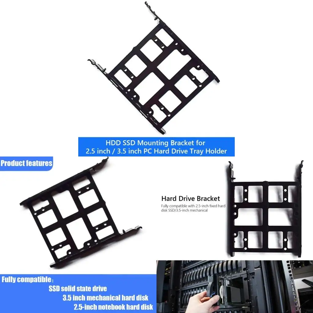 

Пластиковый 2,5-дюймовый/3,5-дюймовый SSD HDD, металлический монтажный адаптер, кронштейн, корпус жесткого диска для ПК, лотка