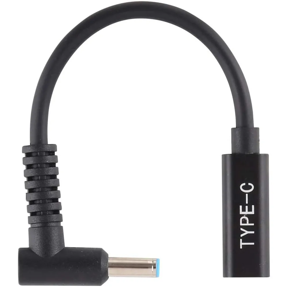 전원 어댑터 케이블, 65W PD 유형 c-usb c형, 4.5mm x 0.6mm 인터페이스 충전 케이블, 노트북 HP 노트북 랩 용 전원 커넥터