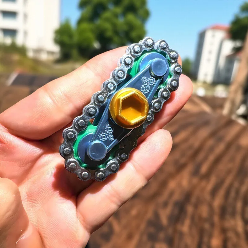 اليد الصغيرة تململ سبينر الأسطوانة أسنان العجلة بطرف الإصبع دولاب الموازنة EDC المعادن تخفيف الإجهاد لعبة لتخفيف الضغط مكافحة القلق مكتب عمل اللعب #5