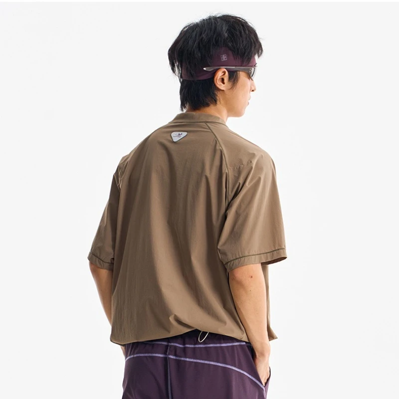 Unisex Lightweight Nano-Tech Half-Zip T-Shirt – Moisture-Wicking Quick-Dry Short Sleeve Top for Running & Outdoor Sports