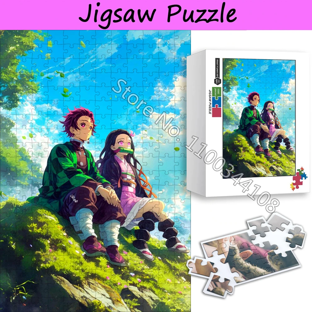 

Demon Slayer 108/200/300/500/1000/1500 Pieces Jigsaw Puzzles Cartoon Characters Puzzle for Children's Intellectual Handmade Toys