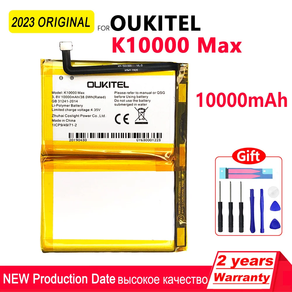 

Original 10000mAh K10000 MAX Battery For Oukitel K10000 MAX Phone Batteria High quality Batteries With Tools+Tracking Number