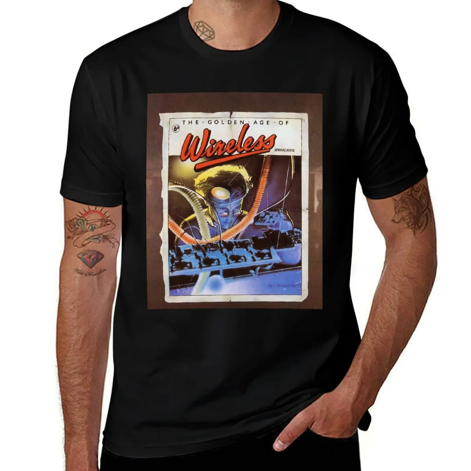 The Golden Age Of Wireless T-Shirt Minimalist Graphic Tee Shirt T-Shirt