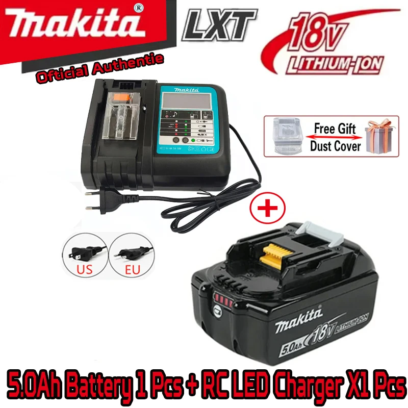 

100% Original Makita Rechargeable Power Tool Battery 18V 3Ah5Ah/6Ah ,Replaceable Lithium-ion, LXT BL1860B BL1860BL1850 BL1830