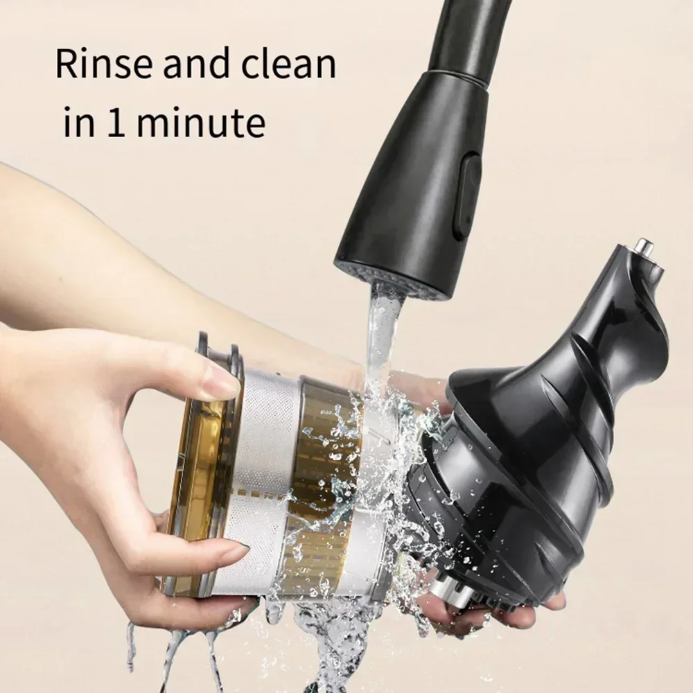 عصارة فصل بقايا العصير متعددة الوظائف مع حوض تغذية كبير، عصارة مضغ كهربائية للخضروات والفواكه