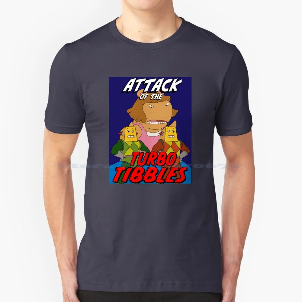 Attack Of The Turbo Tibbles Dw T Shirt 100% Cotton Tee Dw Aardvark Tv Pbs Kids Turbo Cartoon Arthur Read Buster Baxter