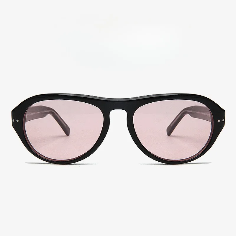 

Light-colored High-end Sunglasses Female Pilot Style Personalized and Trendy Rice Nail Sun Protection Board Sunglasses
