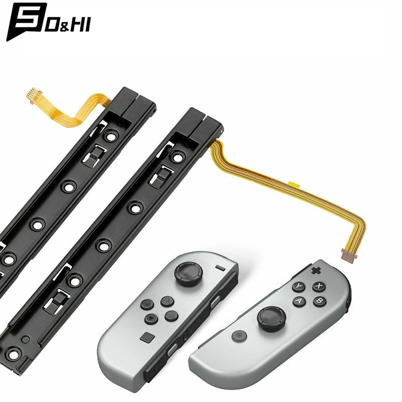 Replacement Part Right And Left Slide Rail With Flex Cable For Switch Metal Guide Rail Console JoyCon NS Accessories Repair Part