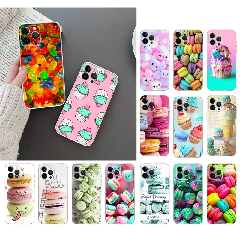 

Phone Case For iphone 17ProMax Air 16 15 14 13 Pro Max 15 16 Pro 15Plus Dessert Ice Cream Macarons Candy