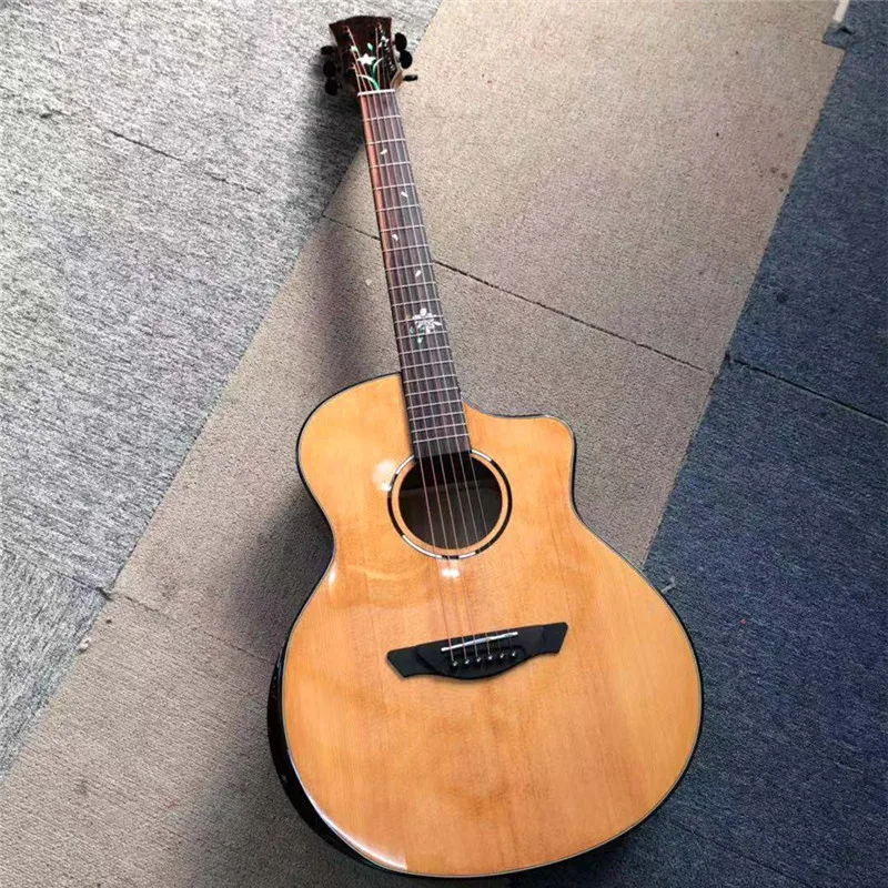 41 Inch New Single Board Acoustic Guitar Hand Guard Spruce Face Single Electric Box Folk Guitar Wholesale