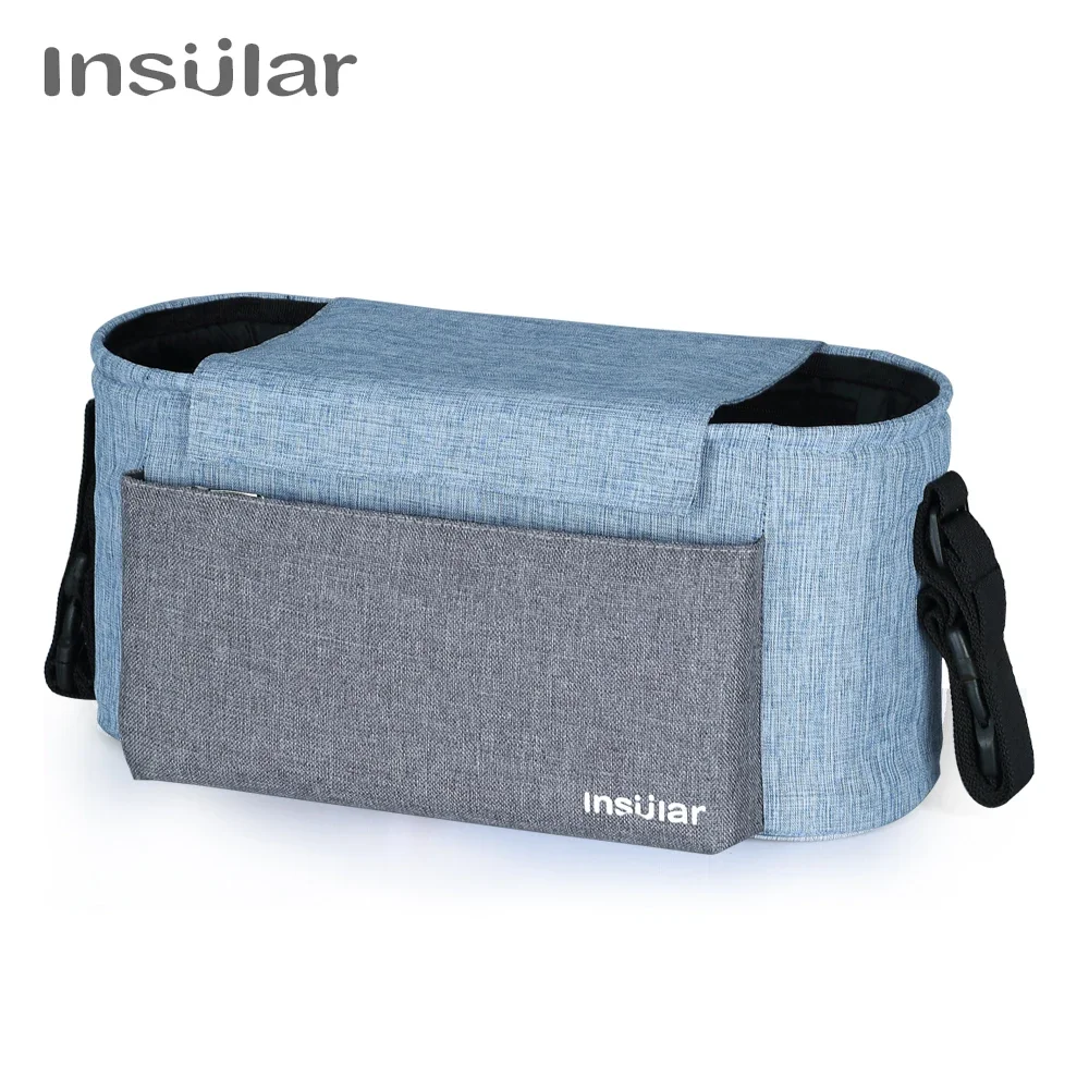 

INSULAR Cart hanging Portable 600D Polyester Mommy Travel Baby Diaper Bag Thermal Stroller Hanging Bag Organizer Nappy