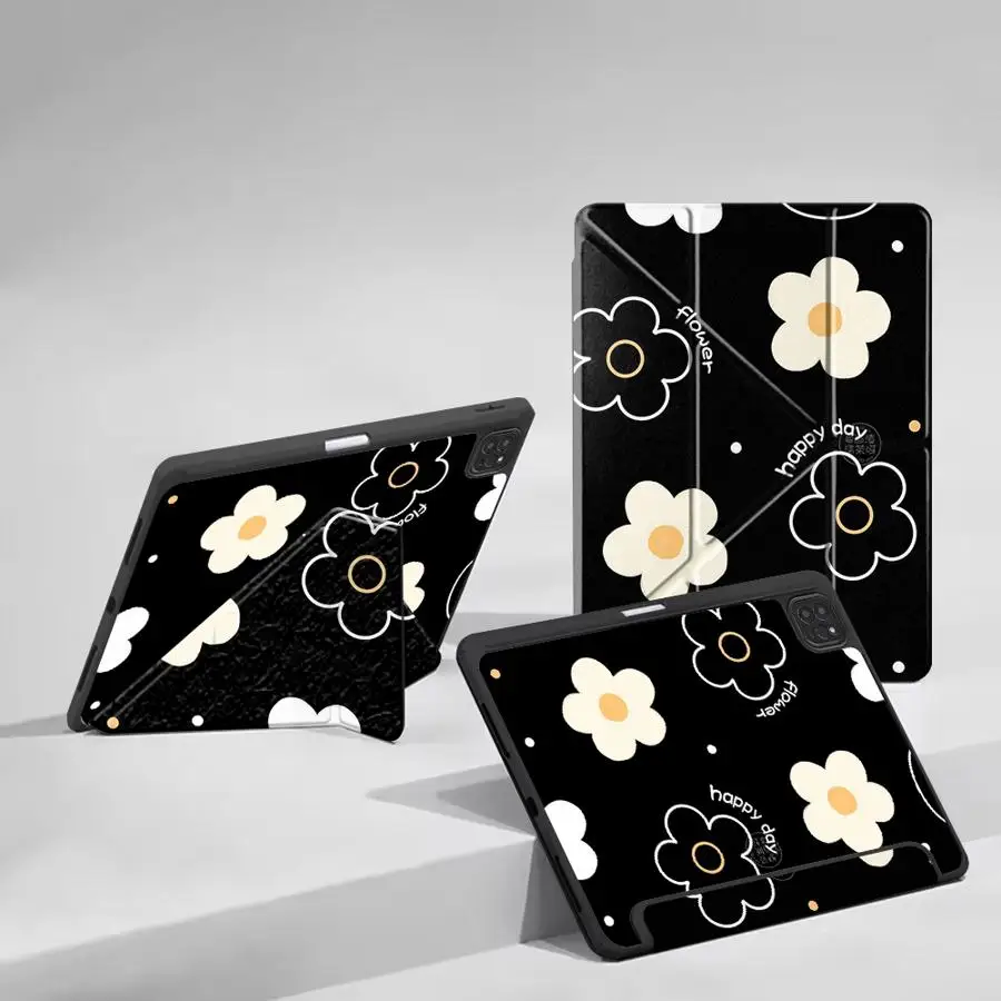 Little White Flower Tablet Case For iPad Pro 2025 Pro 11th 10th 9th 8th 7th 12.9inch Air 4 5 M3 M2 1 2 M4 11inch Mini 6 7 Holder