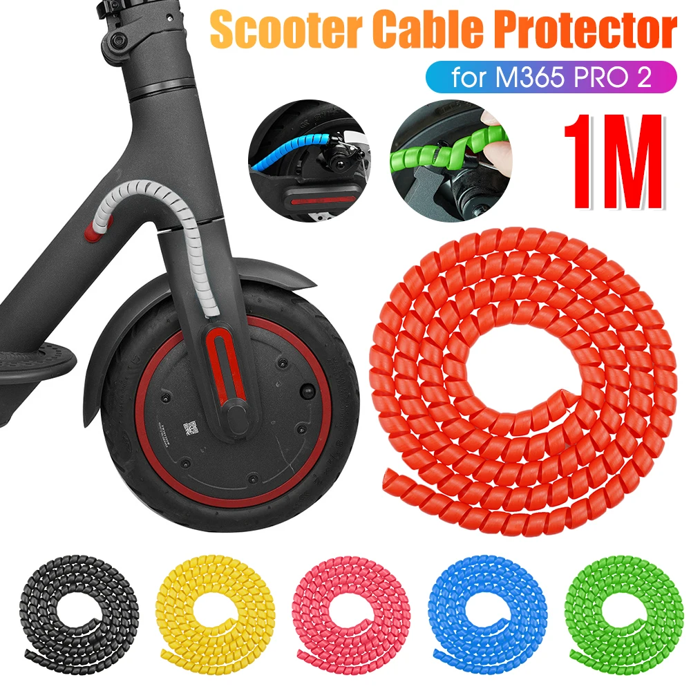 1M Line Spiral Protective Cover Tube Universal Electric Scooter Line Protector Covers Wear- for M365 PRO 2