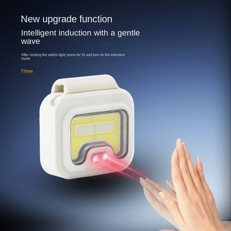 Multifunctional Magnetic Night Fishing Type-C Rechargeable Headlamp, Portable Clothespin Running Cob Silicone Work Lamp Headlamp