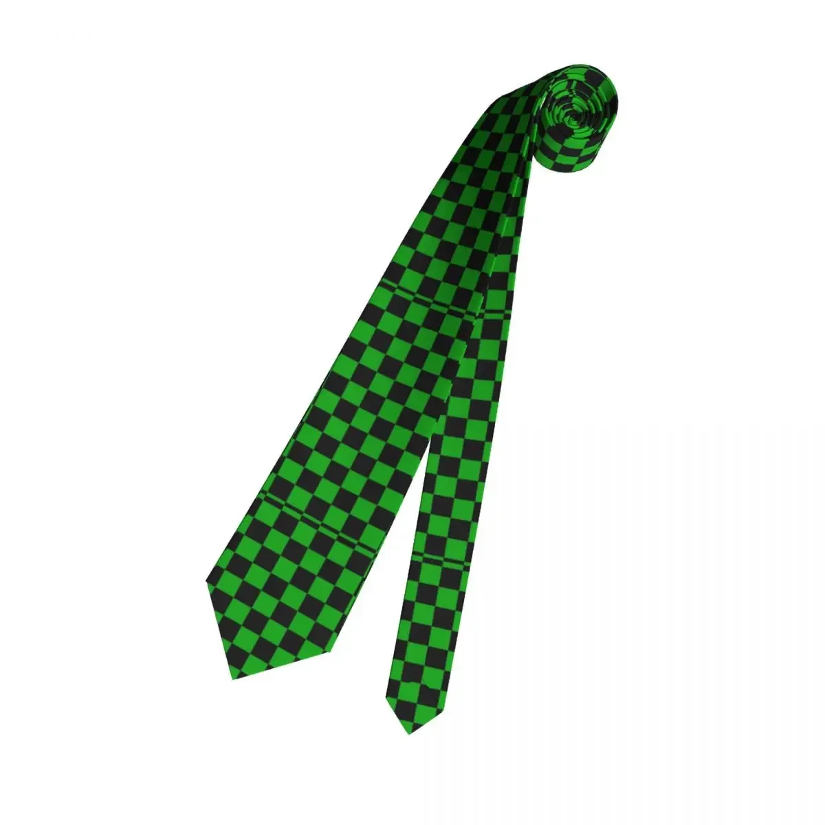 Black And Green Two Tone Tie Mod Checkers 8CM Design Neck Ties Gift Business For Men Shirt