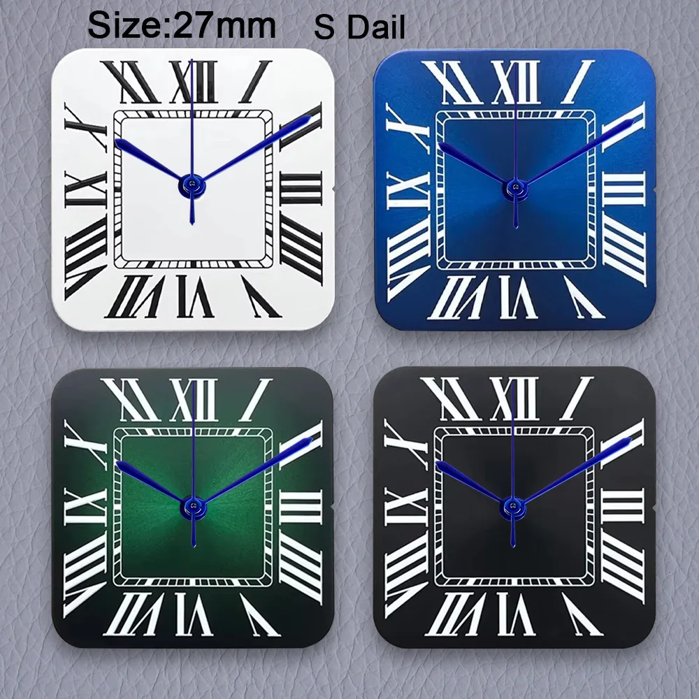 

Высококачественные аксессуары для модификации часов с автоматическим механизмом NH35/NH36/4R/7S: 27-миллиметровый квадратный циферблат с логотипом S Roma.