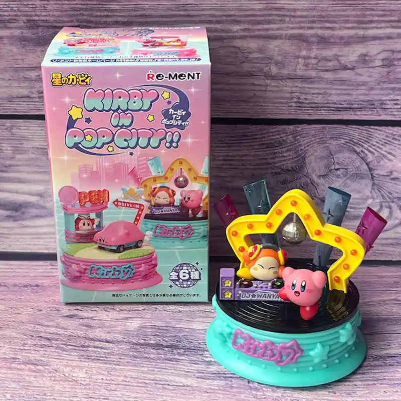 

Genuine Re-Ment Kirby Figure Kirby In Pop City!! Kirby&Waddle Dee Blind Box Pvc Action Miniature Scene Model Toys Gifts