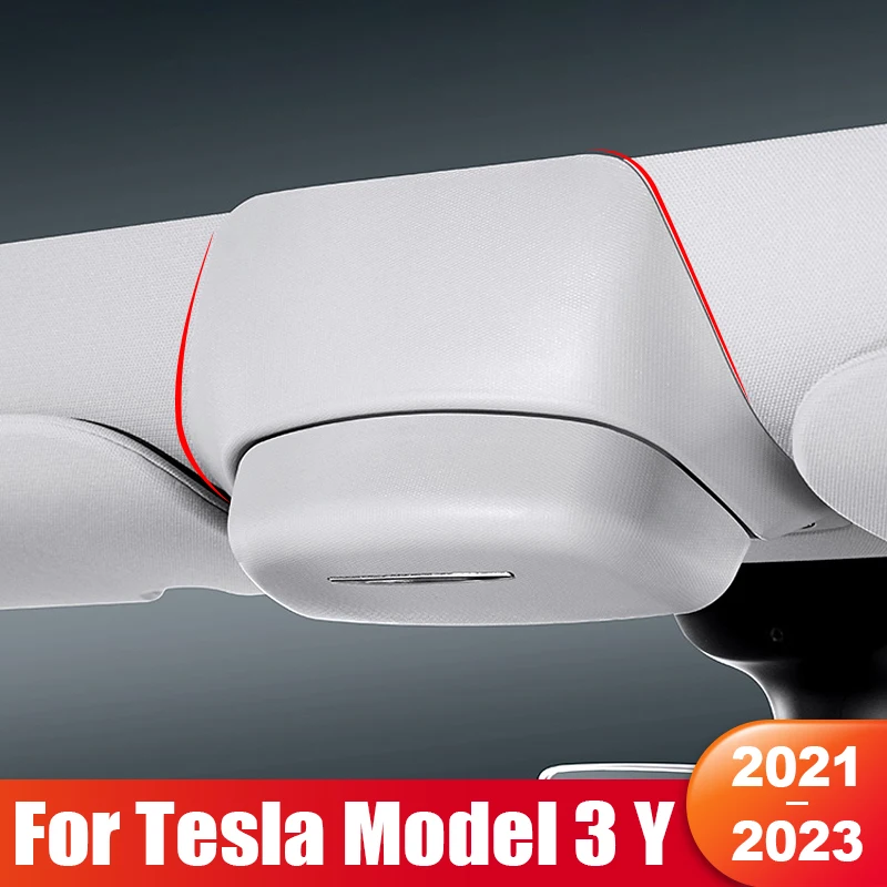 For Tesla Model 3 Y 2021 2022 2023 2024 Glasses Case Silence Flocked Sunglasses Organizer Storage Box Holder Tray Accessories