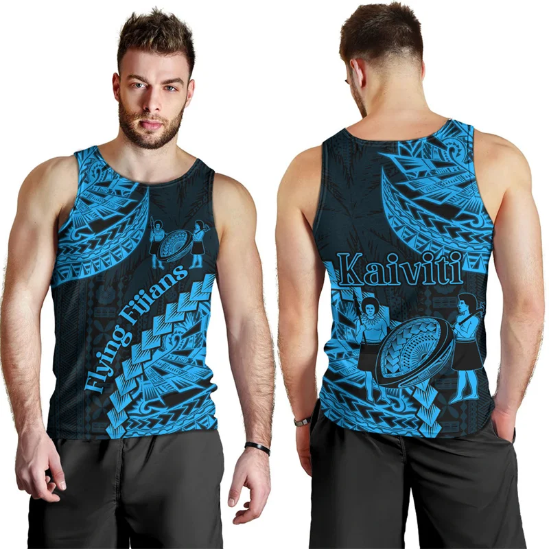 3D Flying Fijians Print Fijian Pride Tank Top Fijian Independenceday Graphic Men Gym Clothing Kid Fashion Cool Tank Tops Clothes