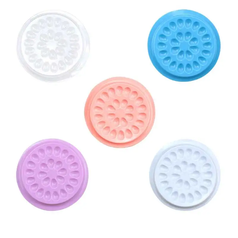 26 Hole Disposable Plastic False Eyelash Glue Holder Pallet Lashes Extension Glue Pads Holder Gasket For Eyelash Extension