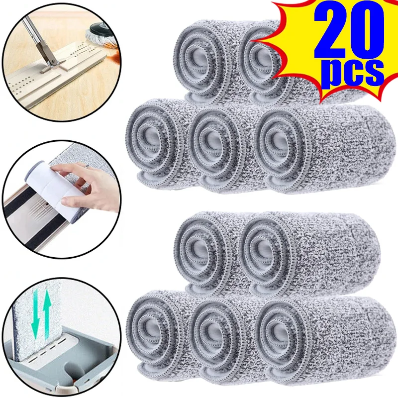 3-20PCS Microfiber Mop Cloth Practical Replacement Mop Cloth Household Mop Head Cleaning Pad Washable Dust Home Cleaning Tools