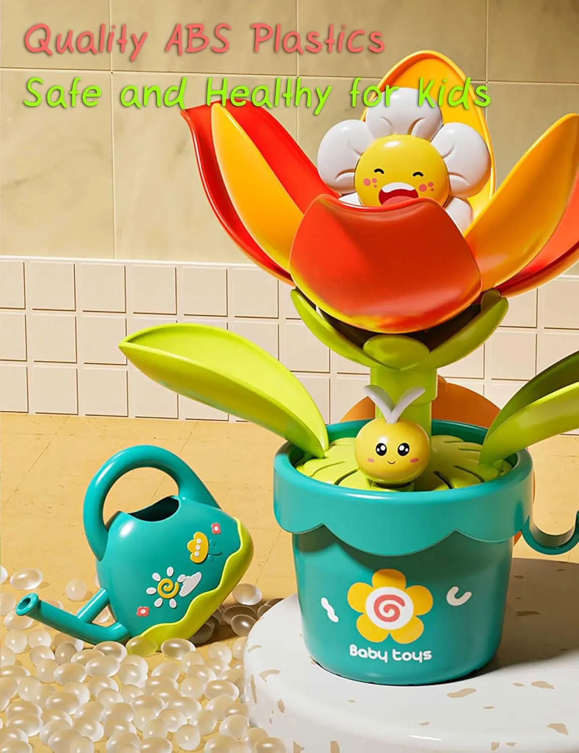 Wassersprinkler, Blumen-Gießkanne, Spielzeug für Kleinkinder, Kinder, Outdoor, Garten, Baby, lustiges Duschspray, Badespielzeug