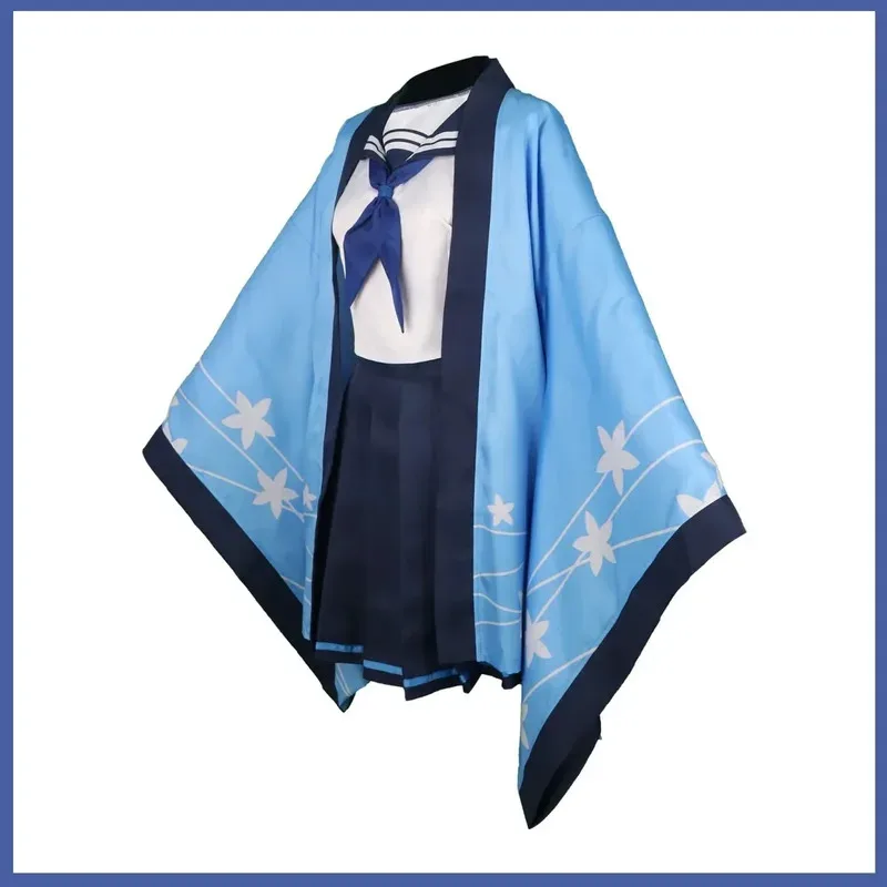 

Game Blue Archive Kiryo Kikyo Cosplay Costume The Animation Japanese Haori Coat Jk Uniform Shirt Skirt Wig Woman Sexy Campus Set