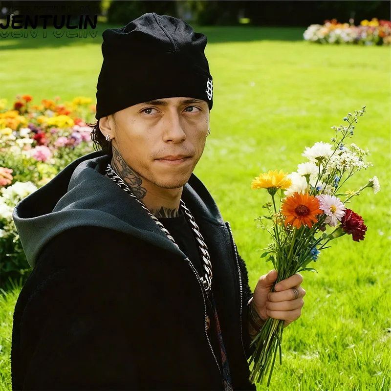 موضة التزلج الدافئ لفة الساخن شعبية الأمريكية أنيمي الكرتون المطرزة محبوك الخريف الشتاء قبعة تدفئة Y2K قبعة صوف Gengar Tam