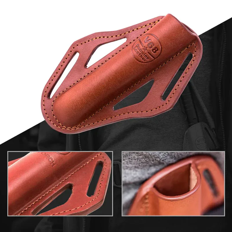 Nextorch V68 Genuine Leather Baton Holder, for NEX Quicker Series, Compatible with Belt Up to 50mm Wide