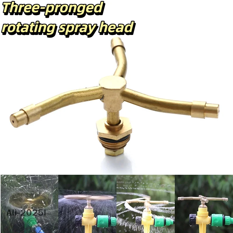 

1PC Automatic Brass Rotary Whirling Sprinkler with 3 Arm for Garden Irrigation Watering Nozzle Spray Rotating Brass Sprayer
