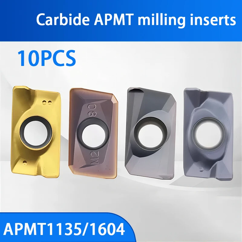 

APMT1135 APMT1604PEDR for stainless steel milling inserts R0.8 carbide milling machine cutter head high hardness cutter grain