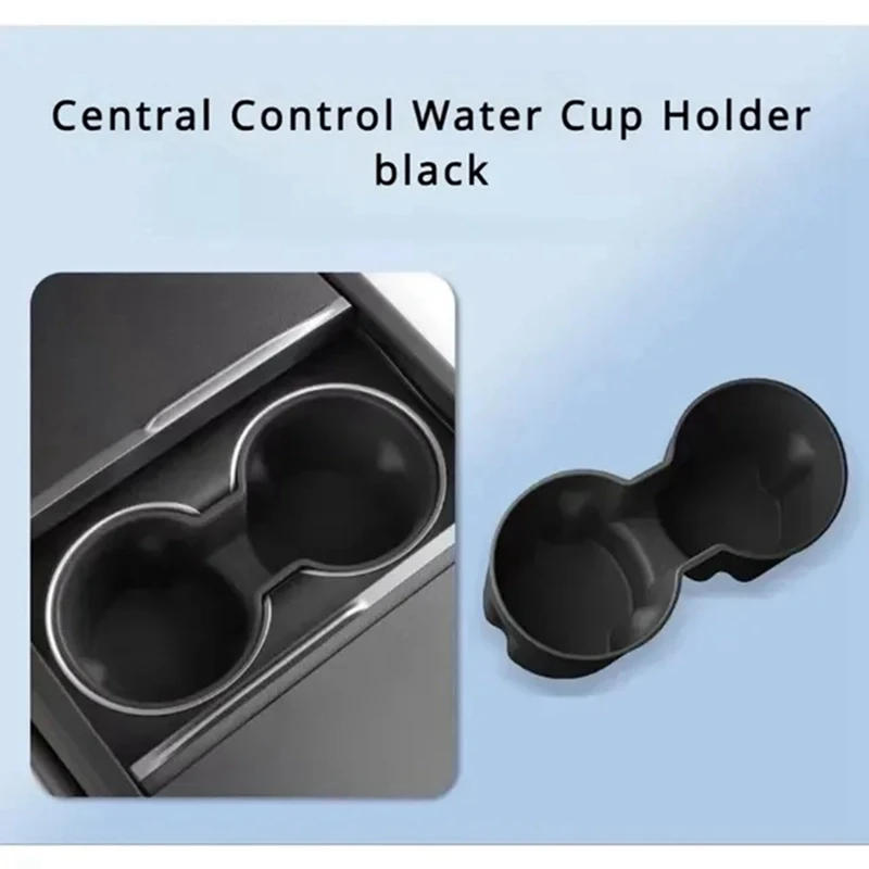 Promotion! Drink Cup Holder For Tesla New Model 3+ Central Control Armrest Box Fixed Water Cup Slot Storage Holder For Model 3