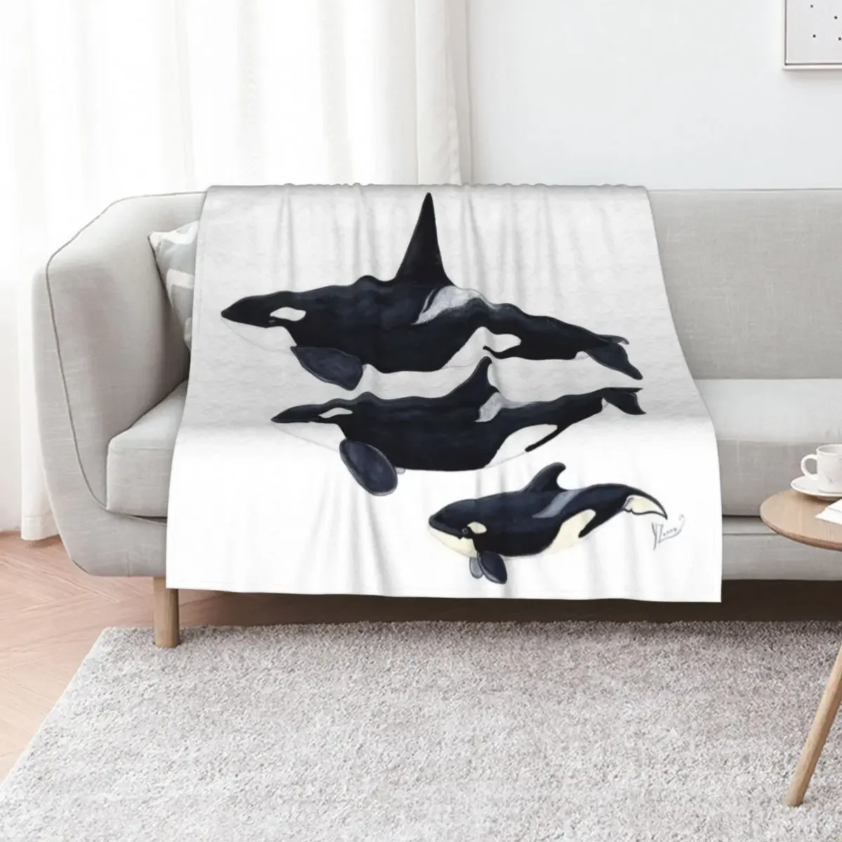 

Orca Throw Blanket Moving Flannel Weighted Extra Large Throw Blankets