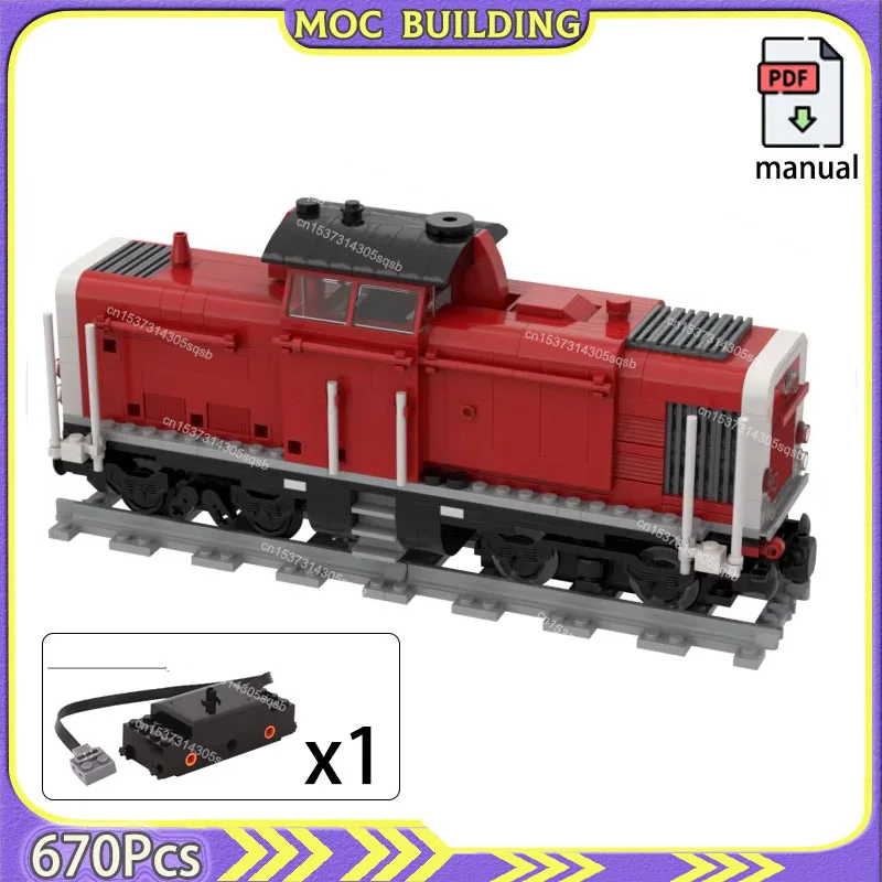 DB BR 212 Motor Train Blocks MOC Building Blocks City Steam Locomotive Railway Tracks Sets Model DIY Assembly Bricks Toy Gift
