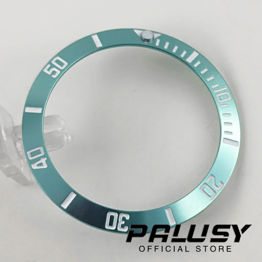 Anel inclinado de alumínio para mergulho, 38mm, 38mm * 30.6mm, inserção de moldura para caixas de relógio masculino, acessório de substituição