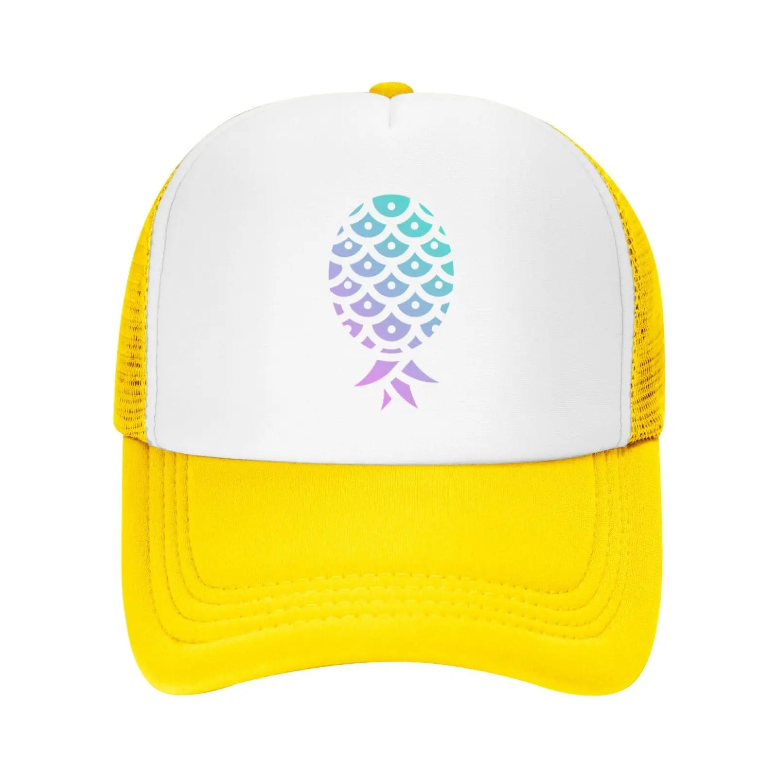 

Funny Upside Down Pineapple Baseball Cap Mesh Hat Adjustable For Men Women Sports Breathable Fashion Daily Travel