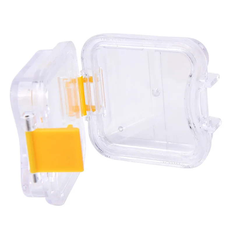 

- 1pc Membrane Plastic Denture Tooth Box Transparent Tooth Box Plastic Denture Box -