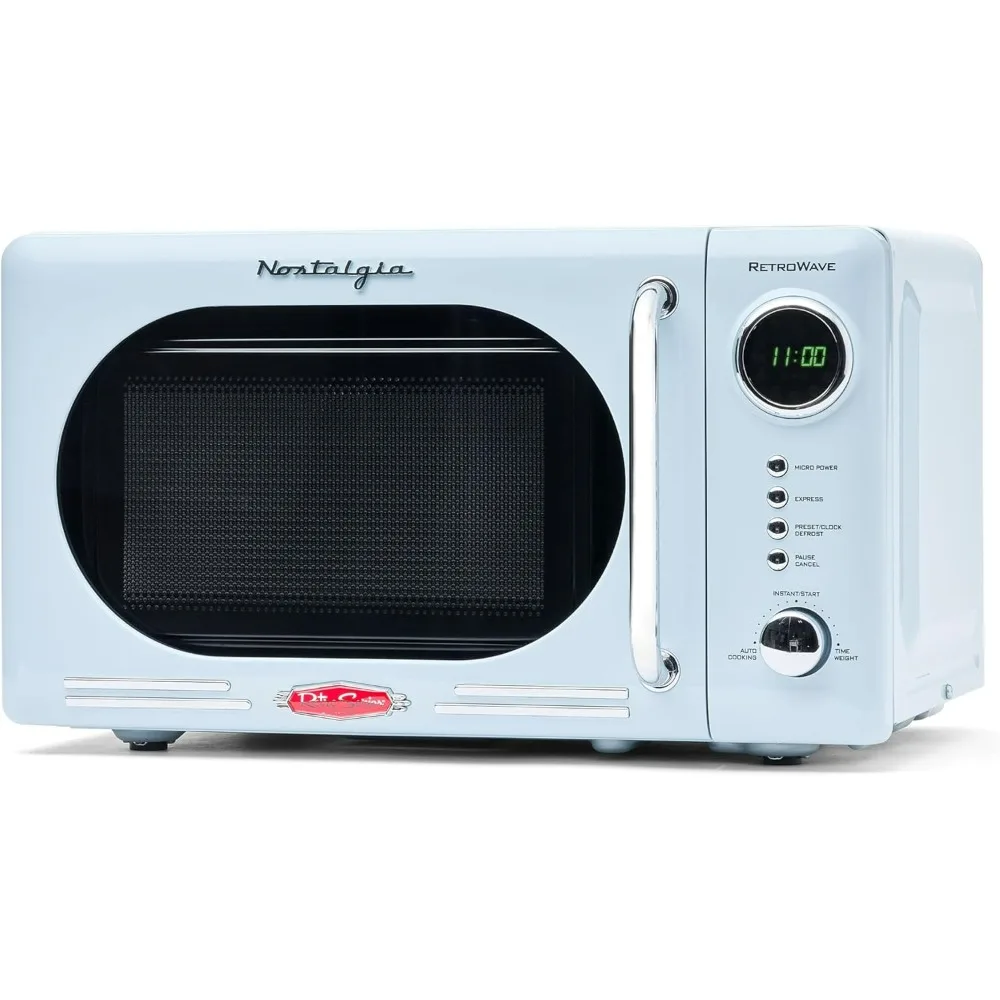 Compact Countertop Microwave Oven - 0.7 Cu. Ft. - 700-Watts with LED Digital Display - Child Lock  Easy Clean Interior