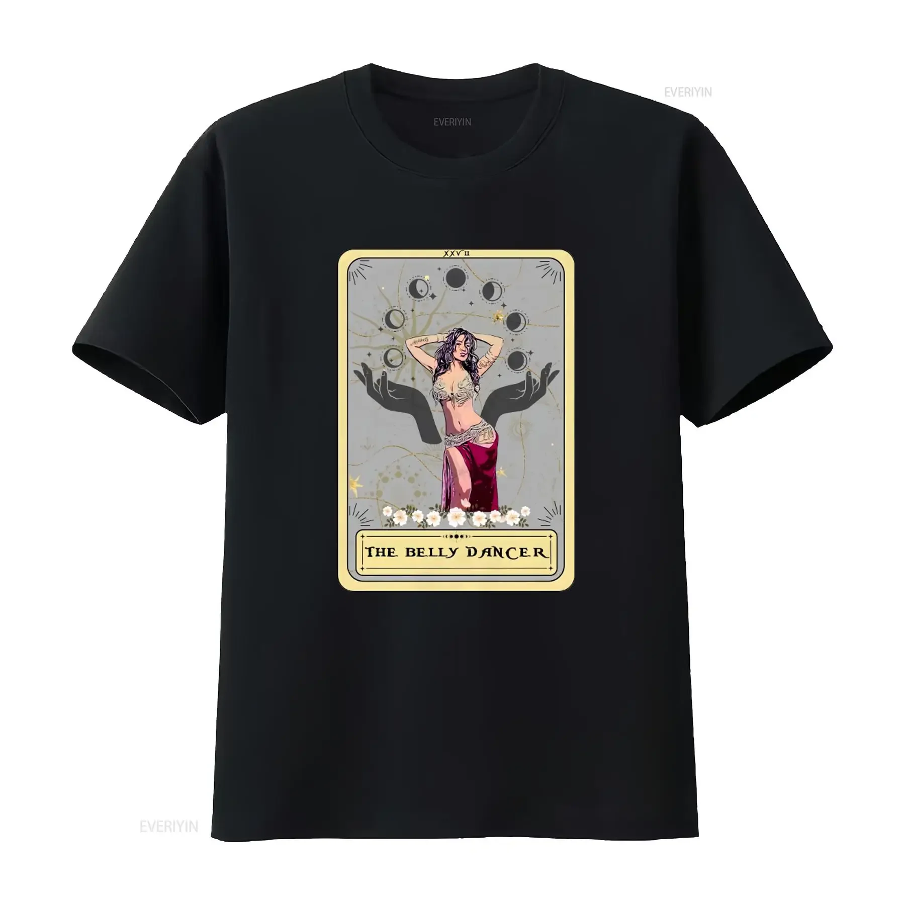 Belly Dance Tarot Card Design T Shirt for Dancer Lover Unique Dancing vintage Washed Slightly Stretched Stylish streetwear