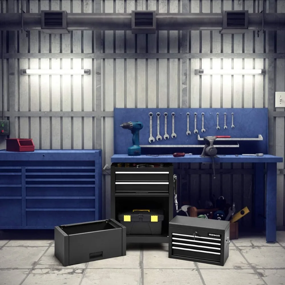 خزانة أدوات دوارة عالية التحمل مكونة من 6 أدراج مع قفل وعجلات عالمية وخطافات ومنظم قابل للفصل #2
