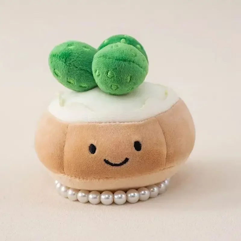 Colgante de fresa con pastel de simulación de 8cm, relleno de juguetes de peluche, figuritas, almohadas bonitas de anime de dibujos animados, regalos para niños, muñeca divertida
