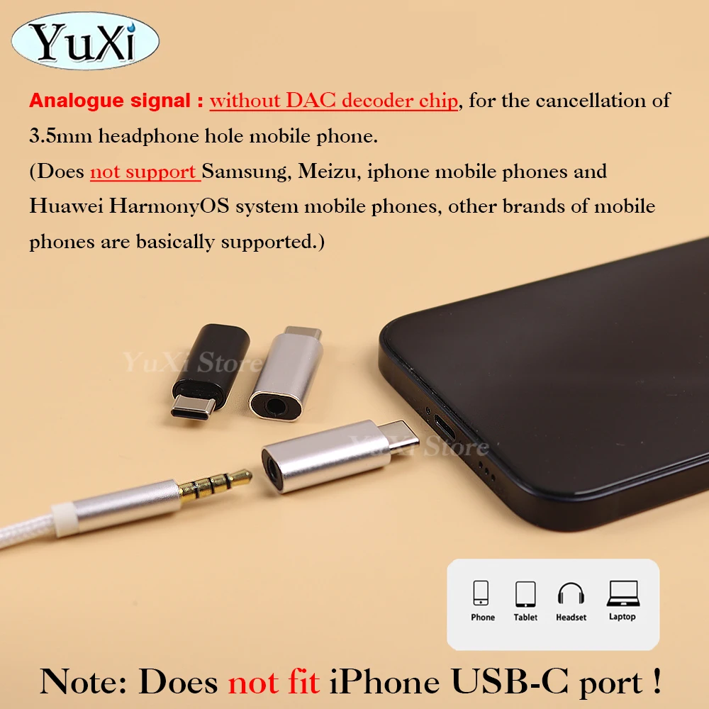 1 PC Type-C ถึง 3.5 มม.อะแดปเตอร์หูฟัง 3.5 แจ็ค USB C Audio Converter สําหรับโทรศัพท์ชายหญิงสายหูฟังเชื่อมต่อ Aux