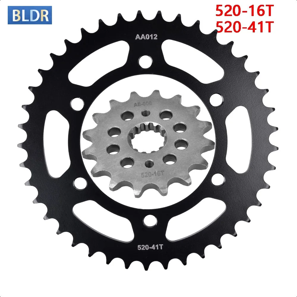 

520-16T 520 41T Motorcycle Front Sprocket Gear Wheel for Kawasaki ZR400 ZR550 Zephyr EX500 Ninja 500R GPZ500 S