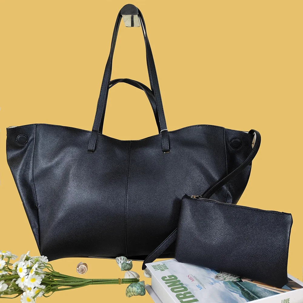حقيبة يد جديدة ذات سعة كبيرة لعام 2025، حقيبة تسوق للسفر، حقيبة كتف للتنقل غير رسمية، حقيبة دلو حقيبة داخلية قابلة للفصل Y2K #4
