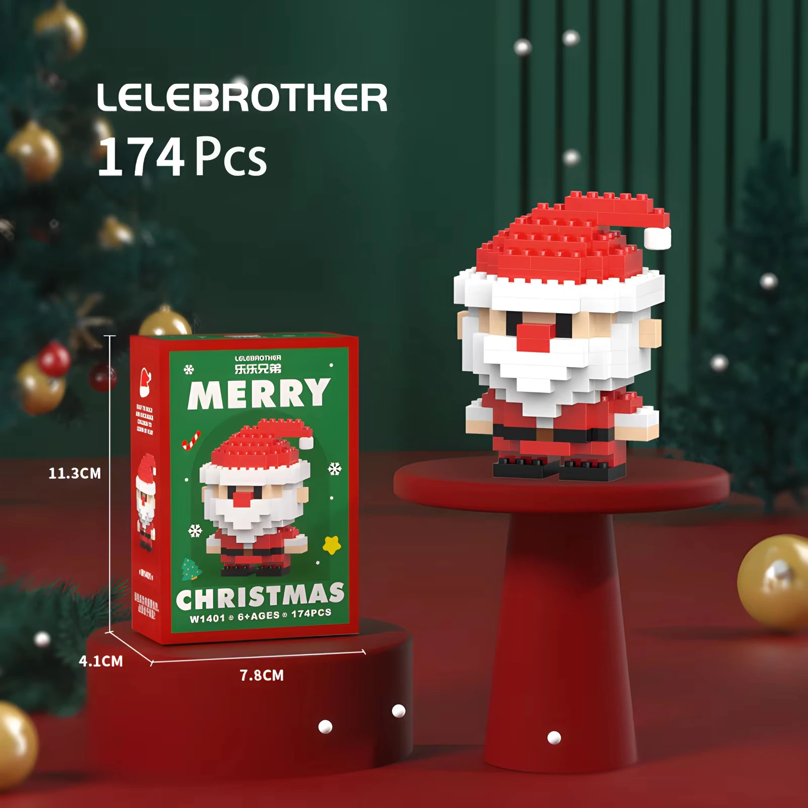 Weihnachten Geschenke Micro Baustein Serie Santa Claus Rentier Puzzle Montage Ziegel Tisch Dekoration Spielzeug Kinder Kinder – Detail 4