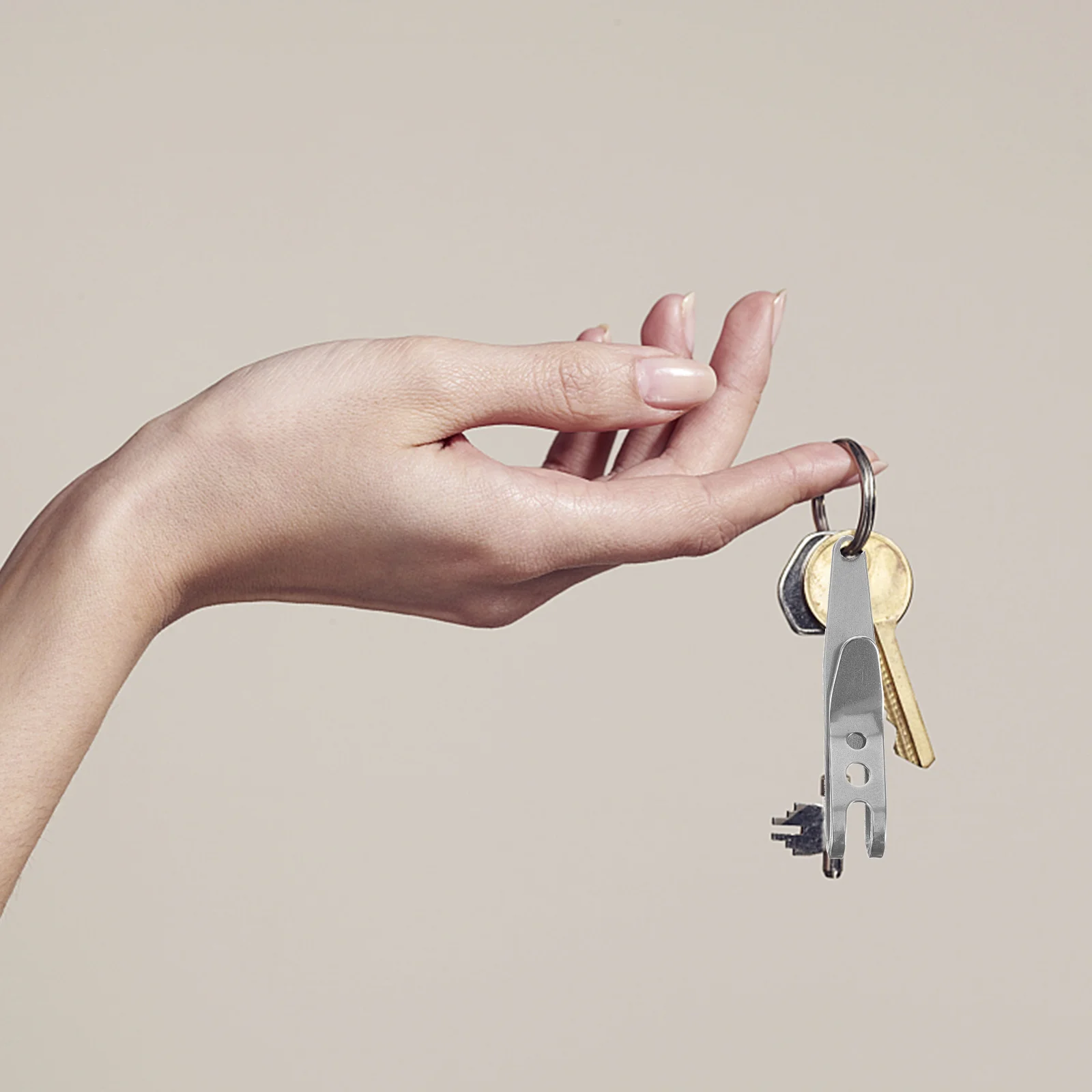 Gear Small Flashlight Stainless Steel Clip Keyring Outdoor Supply Travel High Power Mini Flashlights