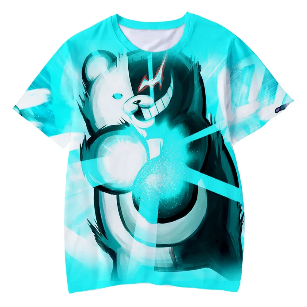 Anime Game T-Shirt Danganronpa Monokuma 3D Print Streetwear Men Women Fashion Oversized T Shirt Harajuku Kids Tees Tops Clothing